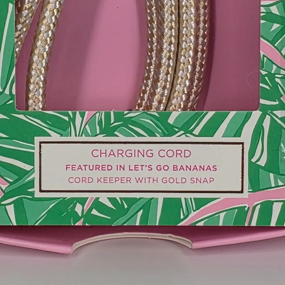 LILLY PULITZER 5FT LIGHTNING CHARGING CORD – LET’S GO BANANAS – APPLE COMPATIBLE